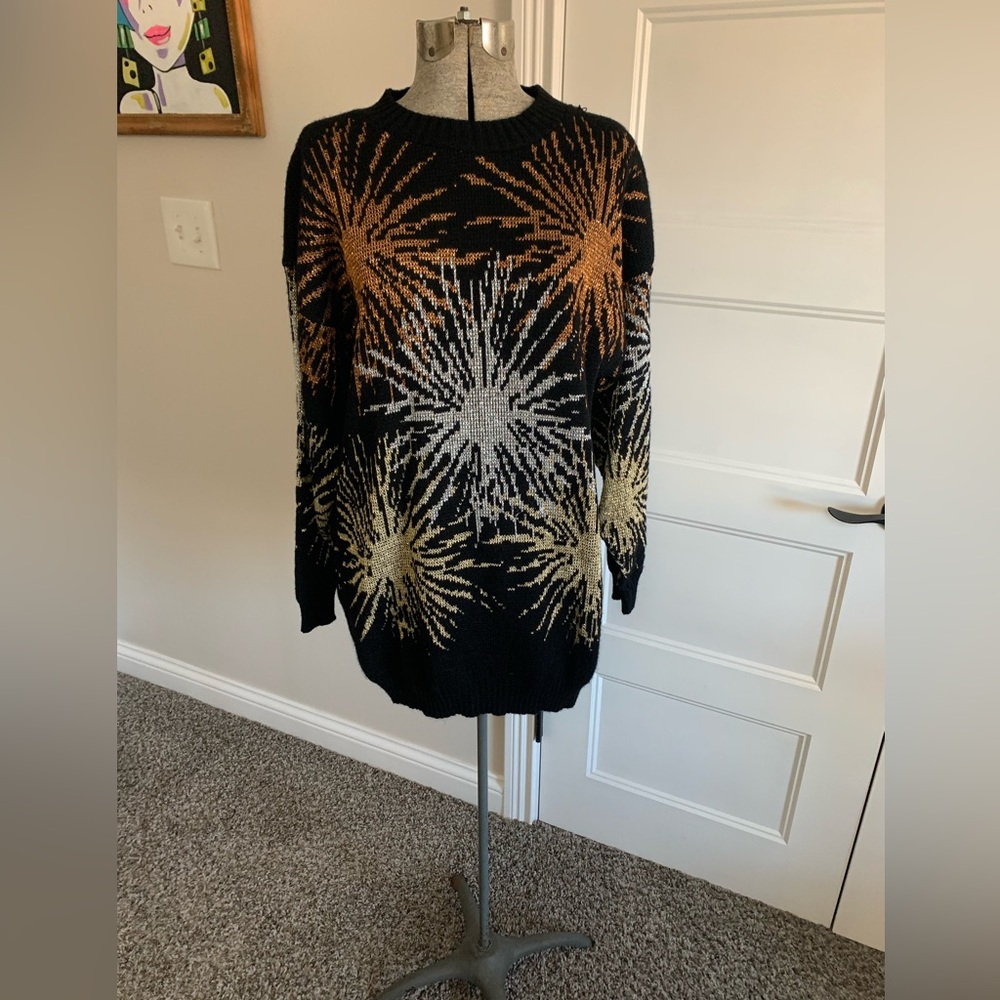 VTG 80’s Dana Scott Star Burst sweater Made in USA medium